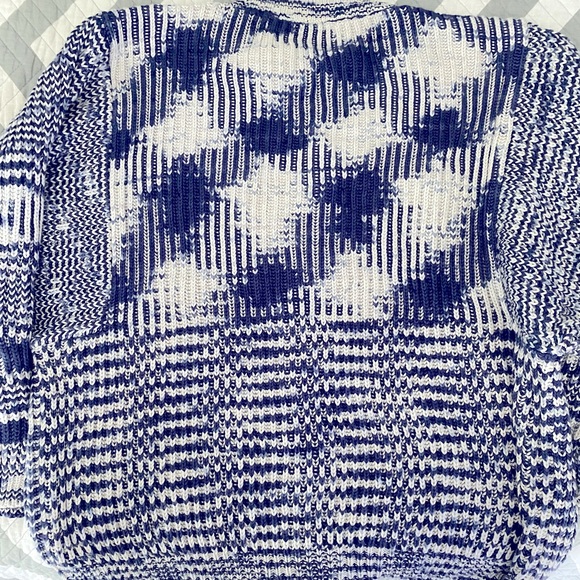 Mini Fisherman Cardigan- Blue Space Dye - Picture 5 of 6